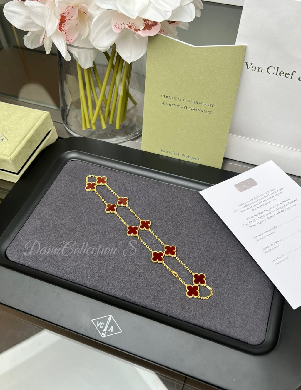 SMALL V/C & A NECKLACE