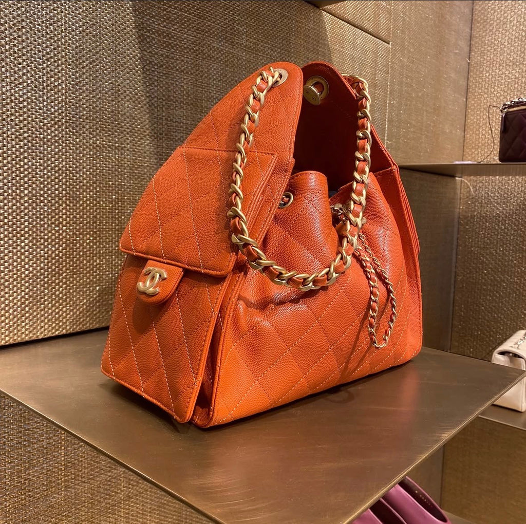 ORANGE C.C BUCKET BAG
