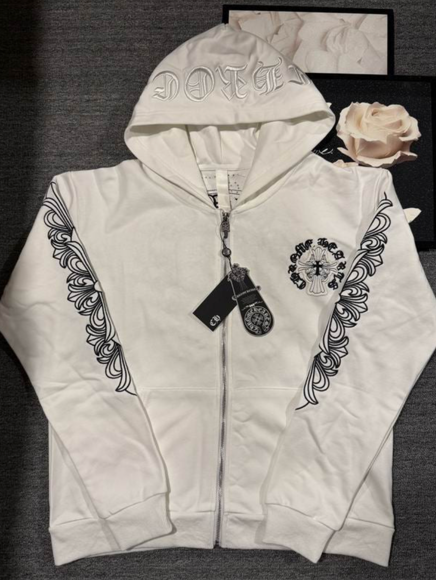 WHITE CHROME HOODIE