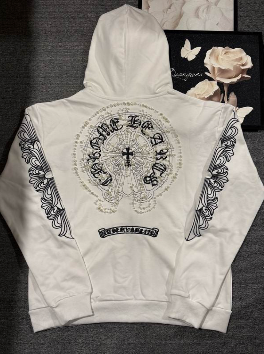 WHITE CHROME HOODIE